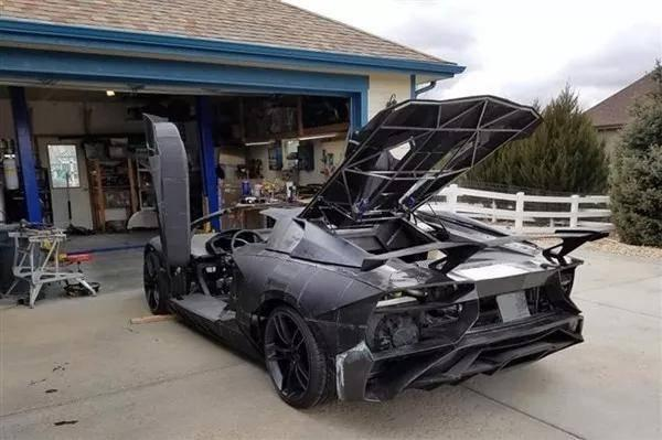 Picture shows a black Lamborghini created with a Creality 3D printer.