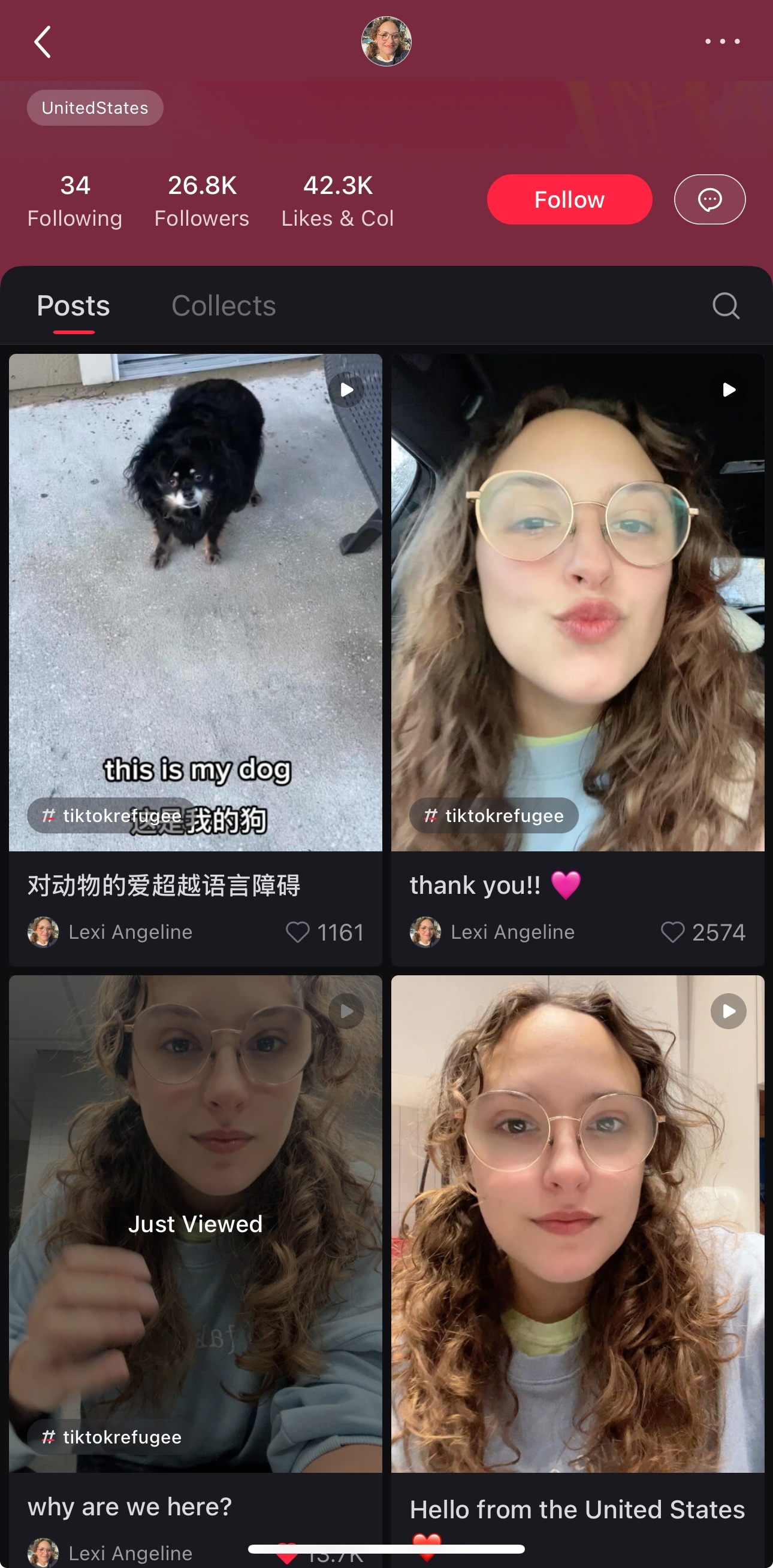 One example of Tiktok refugee sharing authentic content and gain much popuparity